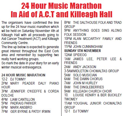 Killeagh Music Marathon